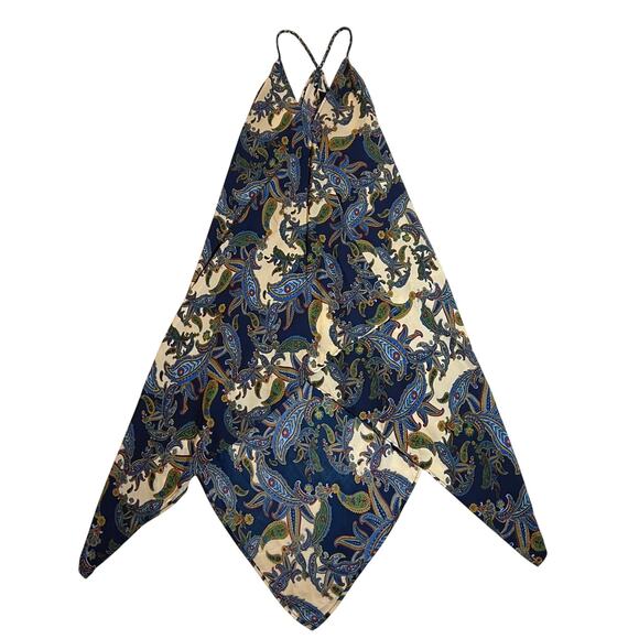 Romeo & Juliet Couture Sleeveless Paisley Print Handkerchief Midi Dress Size S - Picture 1 of 7